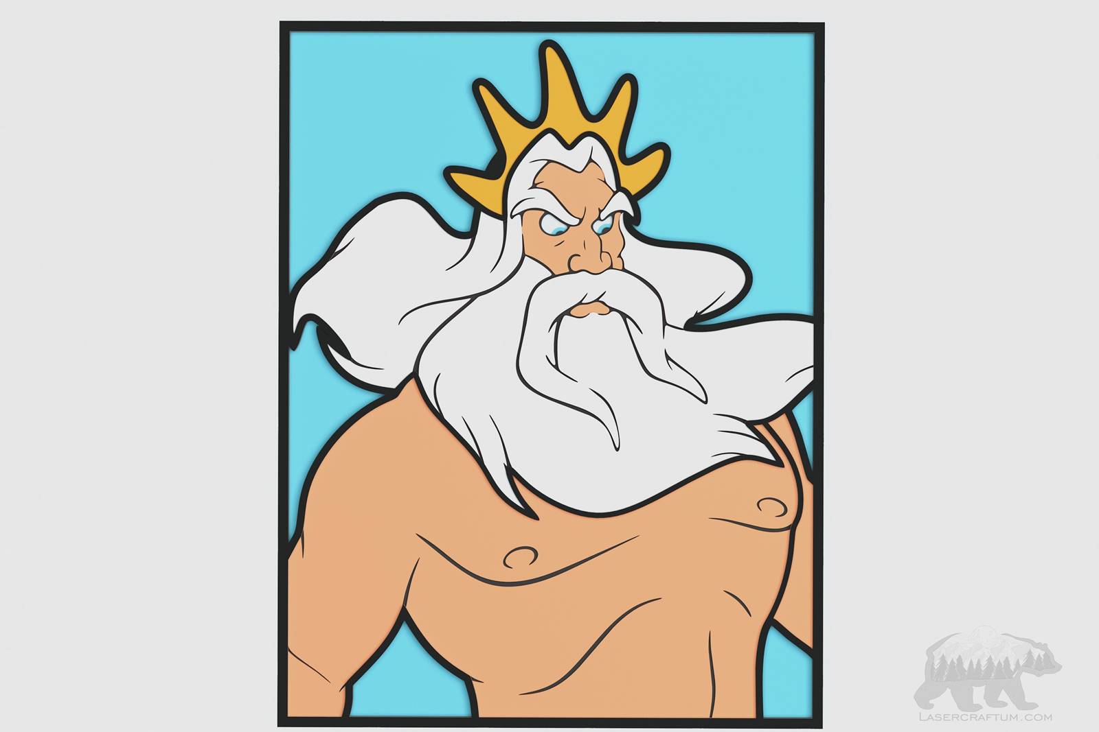 King Triton (The Little Mermaid) Layered Design for cutting