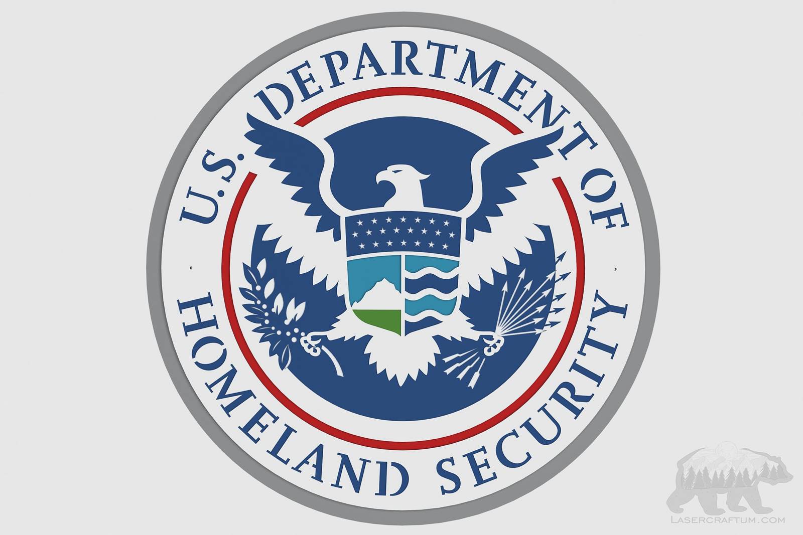 US Department Of Homeland Security Logo Layered Design for cutting