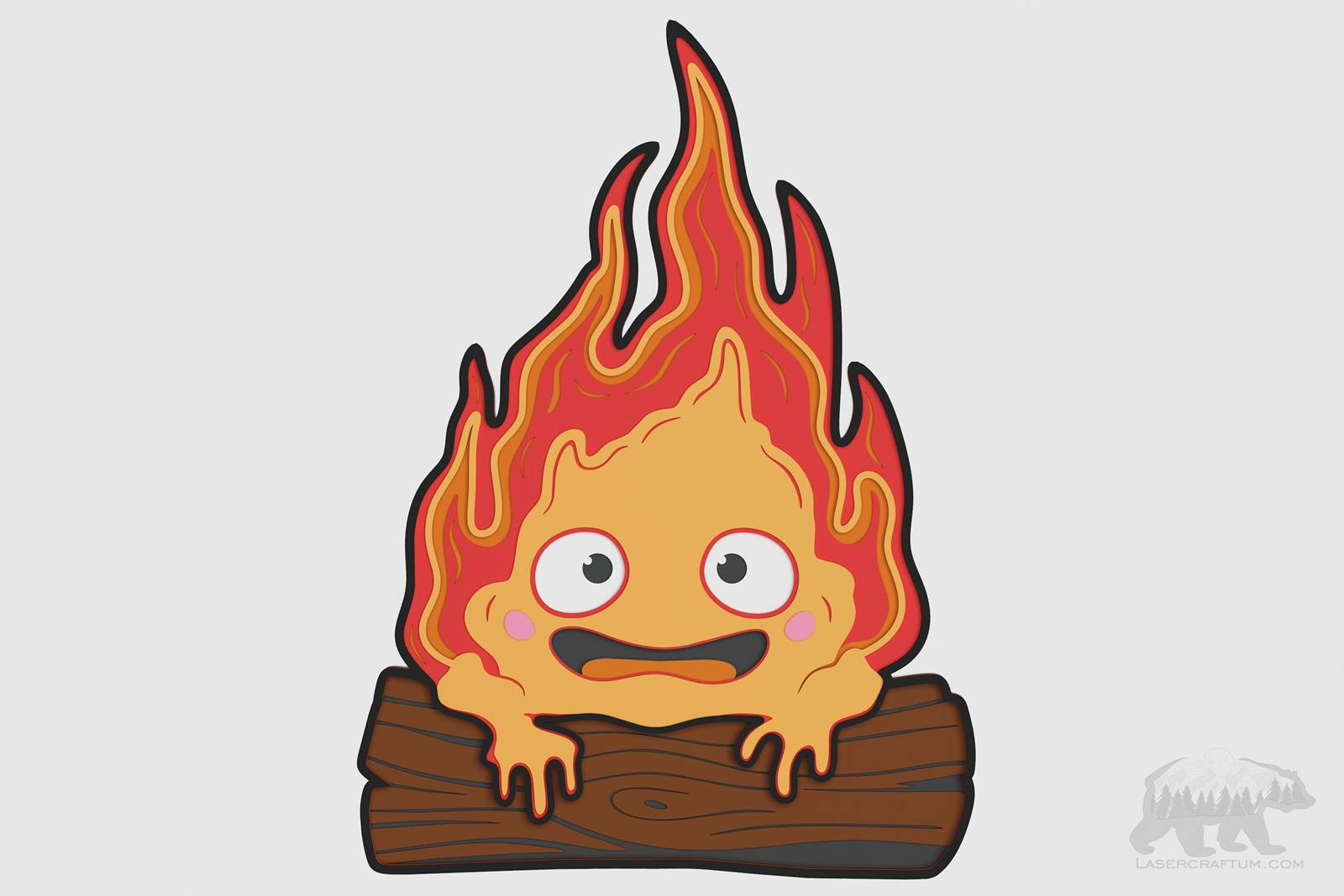 Calcifer Layered Design for cutting