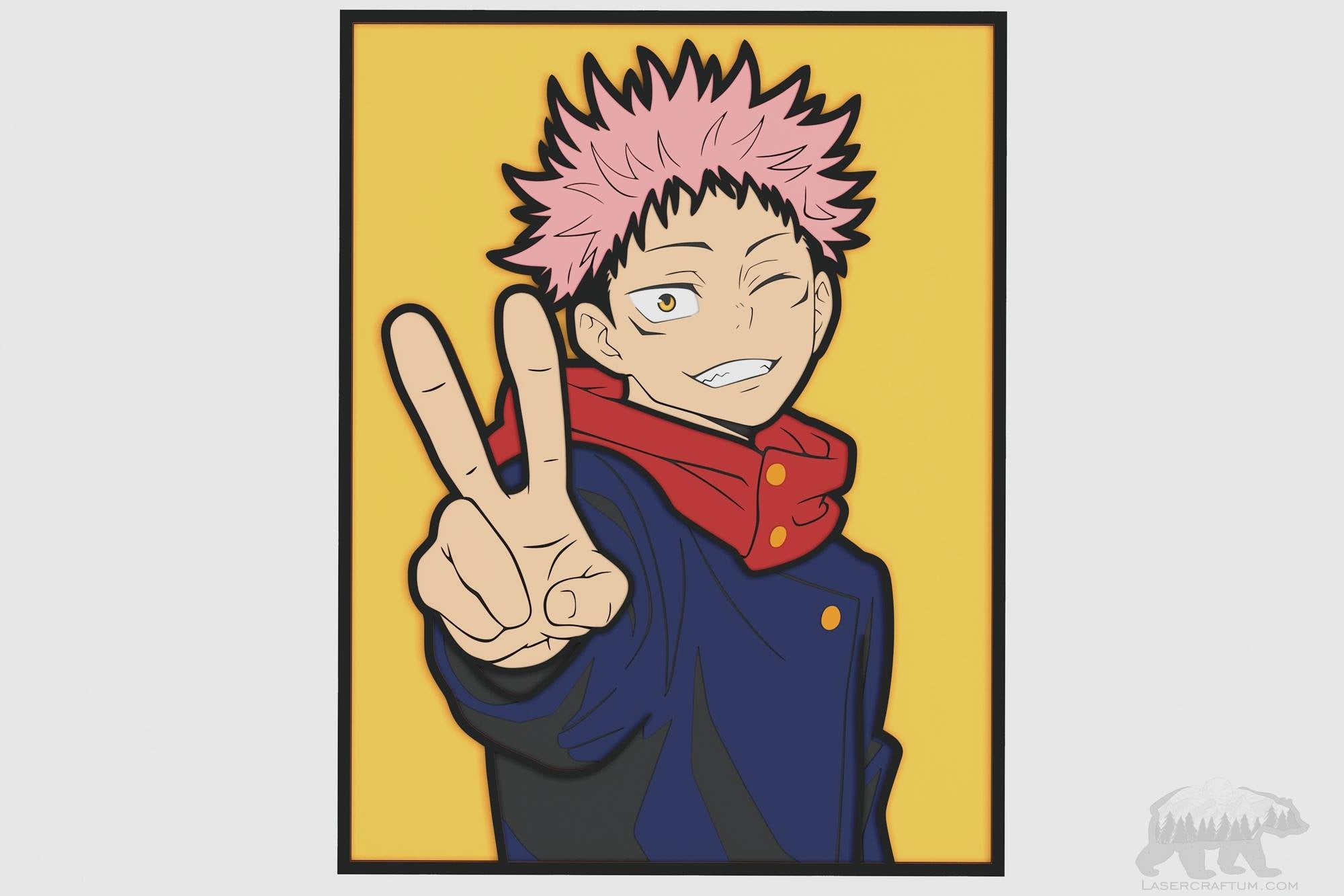 Yuji Itadori (Jujutsu Kaisen) Layered Design for cutting