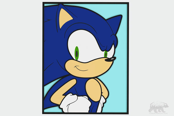 Sonic Portrait Layered Design for cutting