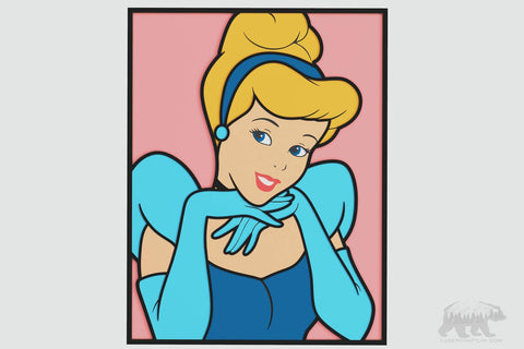 Cinderella Portrait Layered Design for cutting