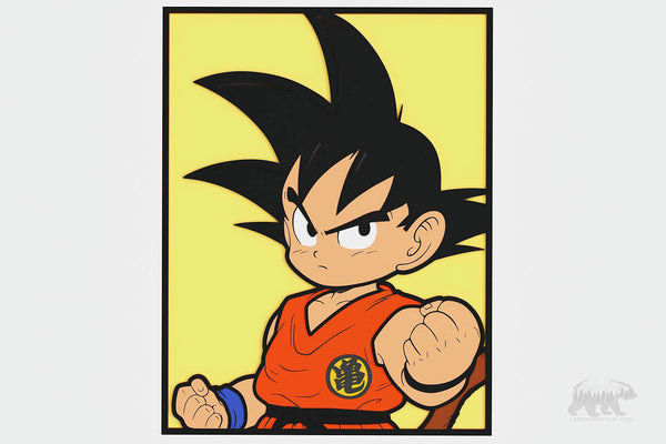Child Goku Layered Design for cutting