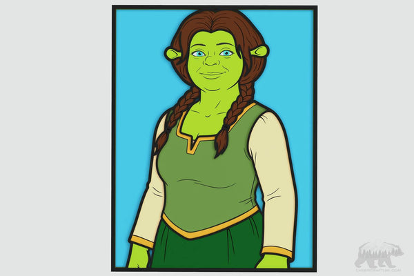 Fiona Portrait Layered Design for cutting