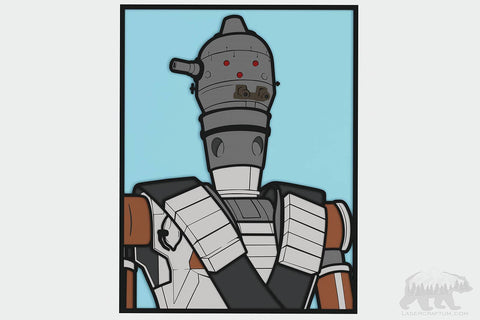 IG-11 (Droid from Mandalorian) Layered Design for cutting