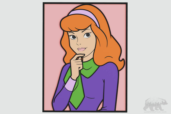 Daphne Blake Portrait Layered Design for cutting