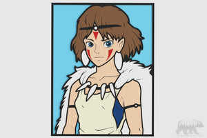 Princess Mononoke Layered Design for cutting