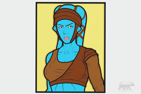 Aayla Secura Layered Design for cutting