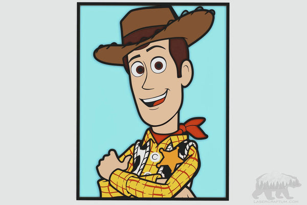 Woody Portrait Layered Design for cutting