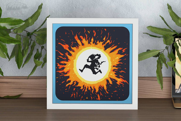 Luffy Nika Shadow Box. File for cutting