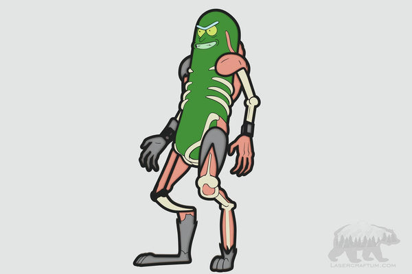 Pickle Rick Layered Design for cutting