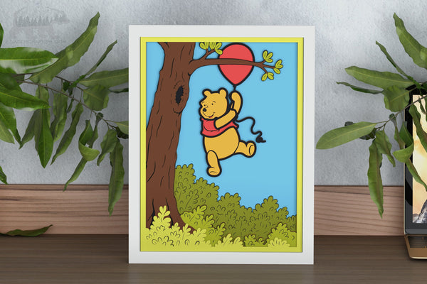 Winnie Shadow Box. File for cutting
