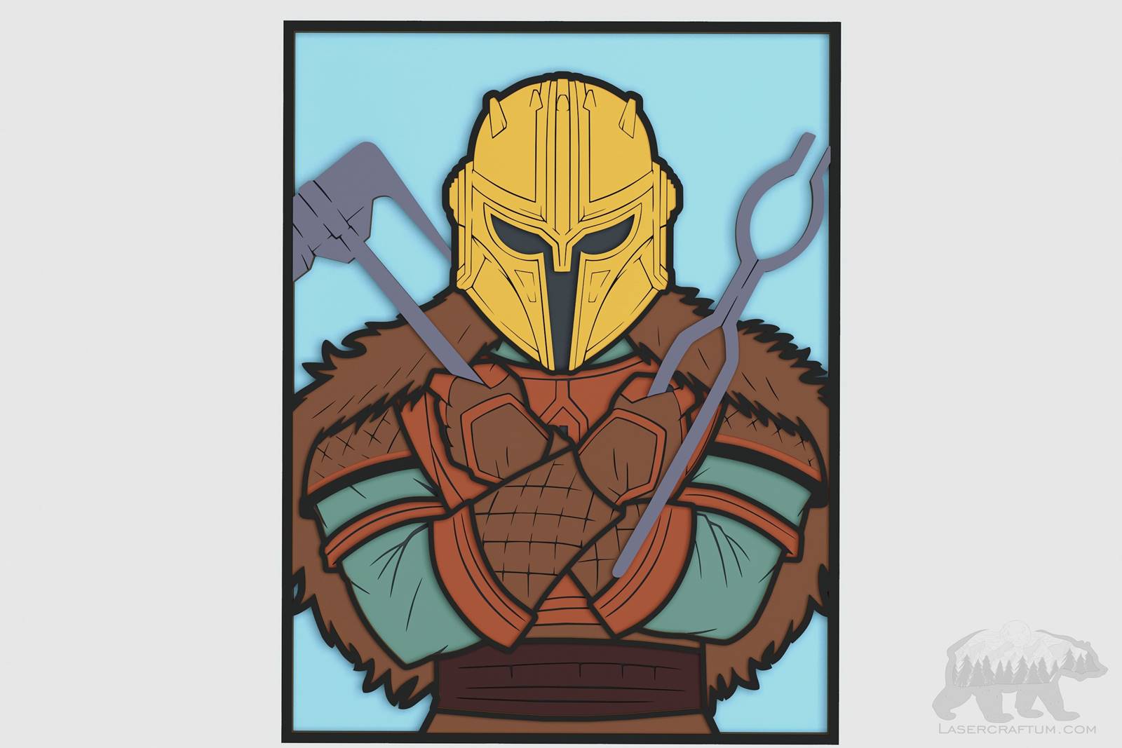 Armorer (Mandalorian) Layered Design for cutting