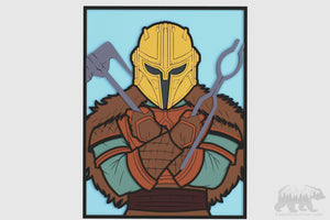 Armorer (Mandalorian) Layered Design for cutting