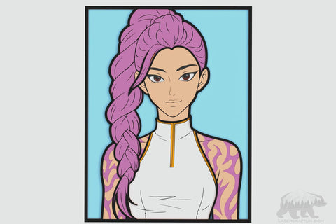 Rumi (K-Pop Demon Hunters) Layered Design for cutting