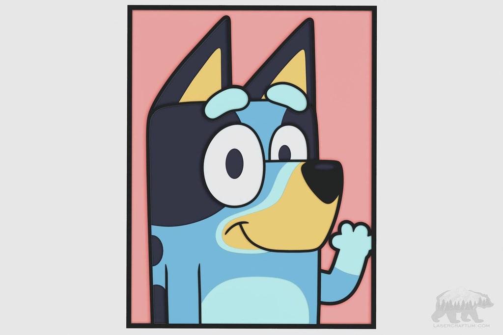 Portrait Of Bluey Layered Design For Cutting LaserCraftum portrait-of-bluey-layered-design-for-cutting-lasercraftum