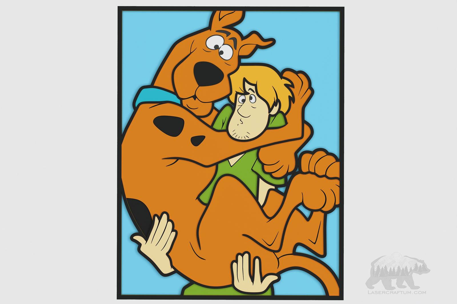 Scooby And Shaggy Portrait Layered Design for cutting