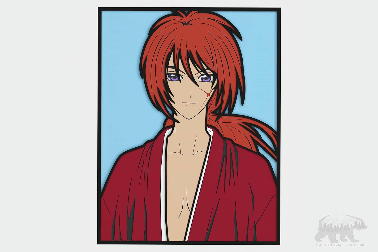 Himura Kenshin Layered Design for cutting