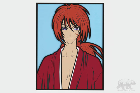 Himura Kenshin Layered Design for cutting