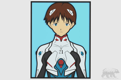 Shinji Ikari (Evangelion) Layered Design for cutting