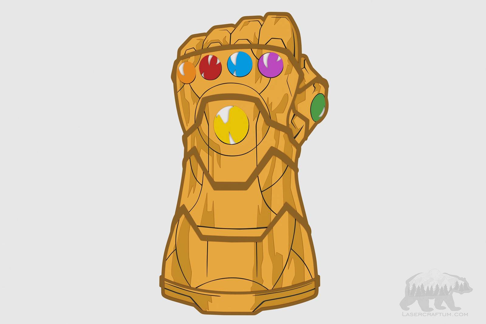 Thanos Glove Layered Design for cutting