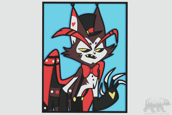 Husk From Hazbin Hotel Layered Design for cutting