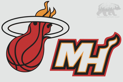Miami Heat Layered Design for cutting