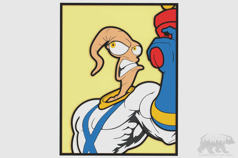 Earthworm Jim Layered Design for cutting