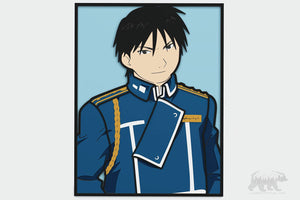Roy Mustang (Fullmetal alchemist) Layered Design for cutting