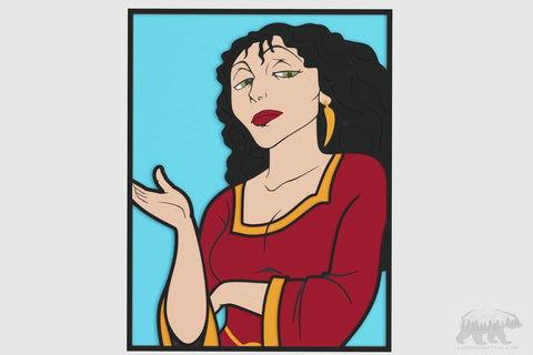 Mother Gothel (Tangled) Layered Design for cutting