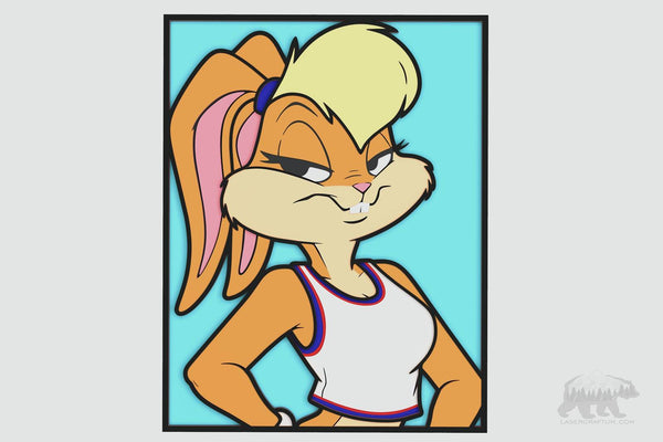 Lola Bunny Portrait Layered Design for cutting