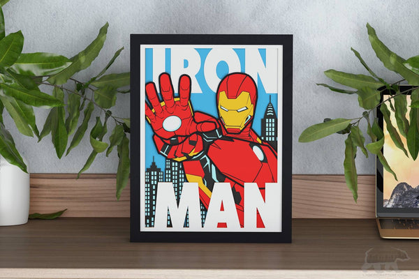 Iron Man Shadow Box. File for cutting