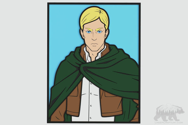 Erwin Smith (Attack on Titan) Layered Design for cutting