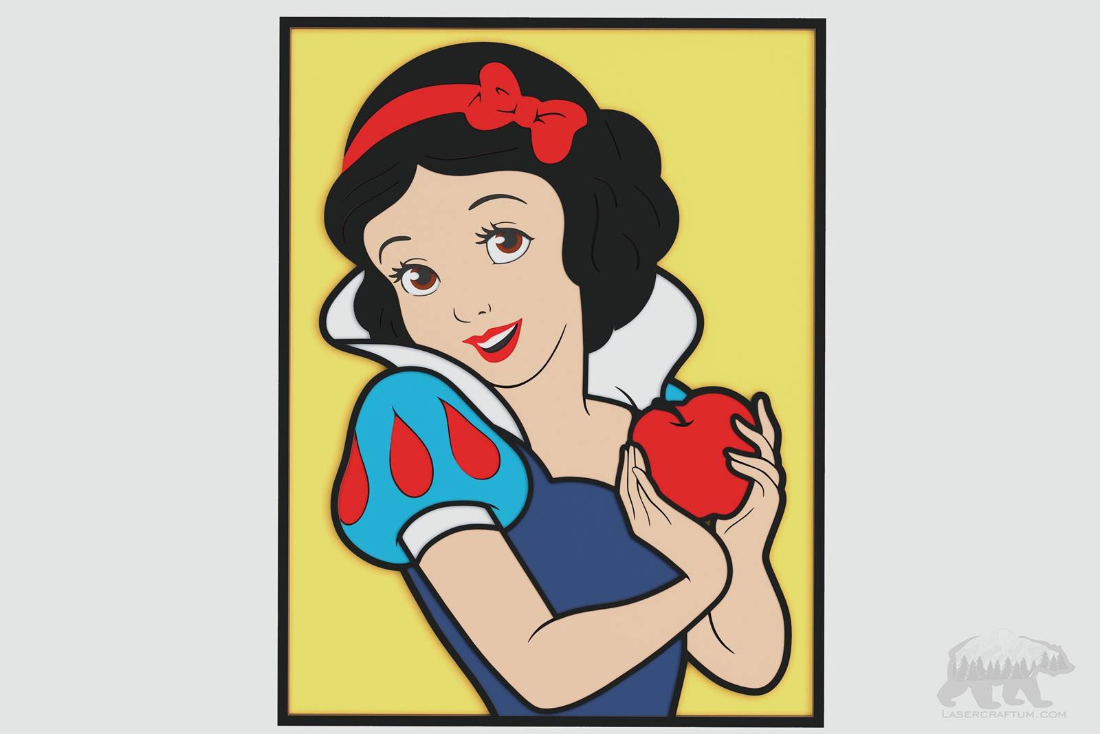 Snow White Portrait Layered Design for cutting