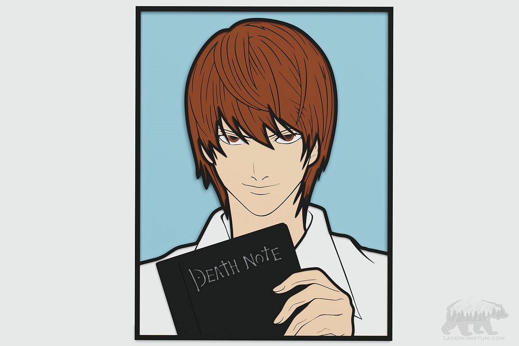 Cut Death Note Light Yagami (Death Note) Layered Design for cutting - LaserCraftum