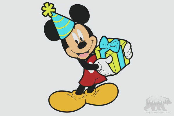 Mickey Mouse Birthday Layered Design for cutting
