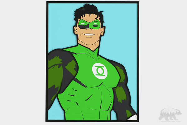 Green Lantern Layered Design for cutting