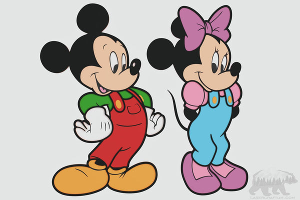 Teenage Mickey And Minnie Mouse Layered Design for cutting