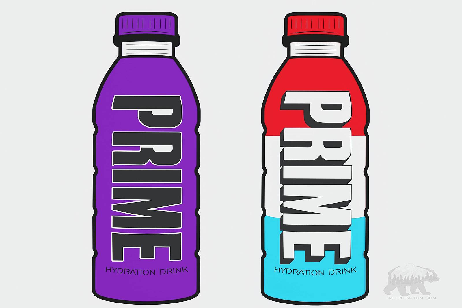 Bottle of Sports Drink Layered Design for cutting
