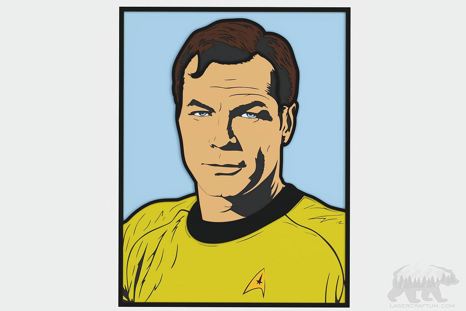 Captain Kirk (Star Trek) Layered Design for cutting