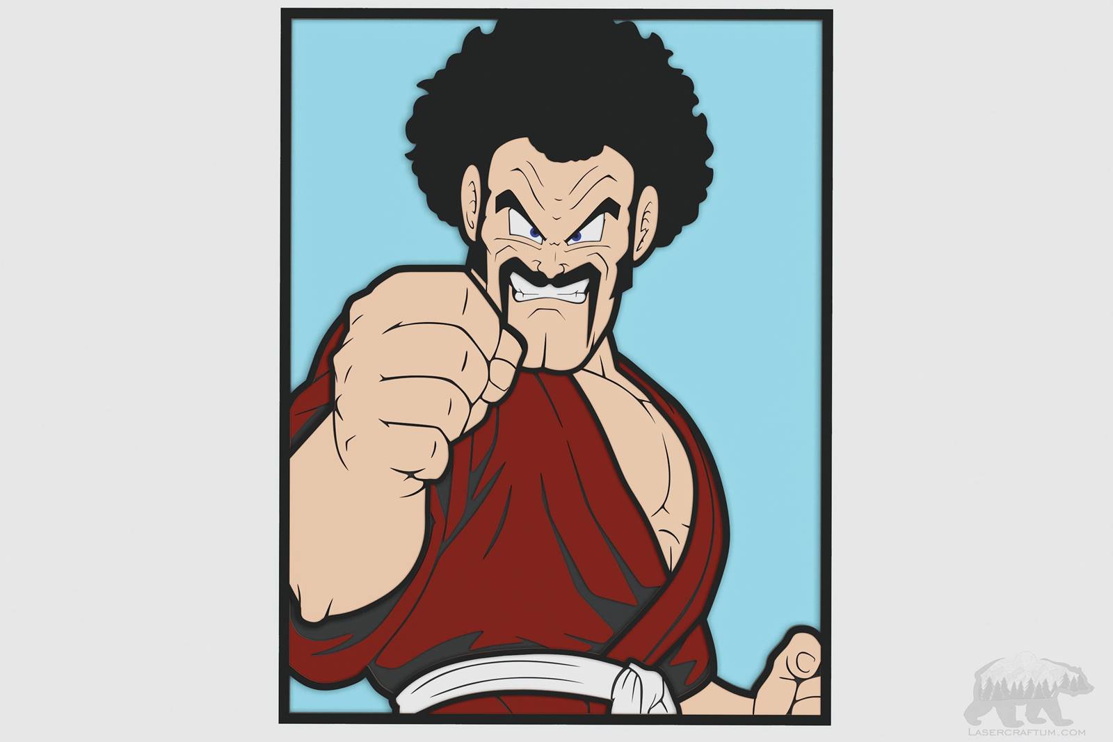 Mr Satan (Dragon Ball) Layered Design for cutting