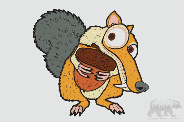 Scrat (saber-toothed squirrel from Ice Age) Layered Design for cutting