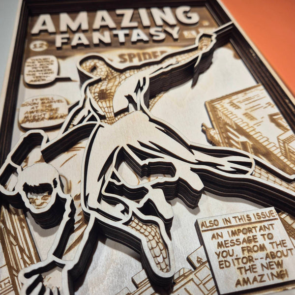 Layered Design of Comic Book Page for laser cutting