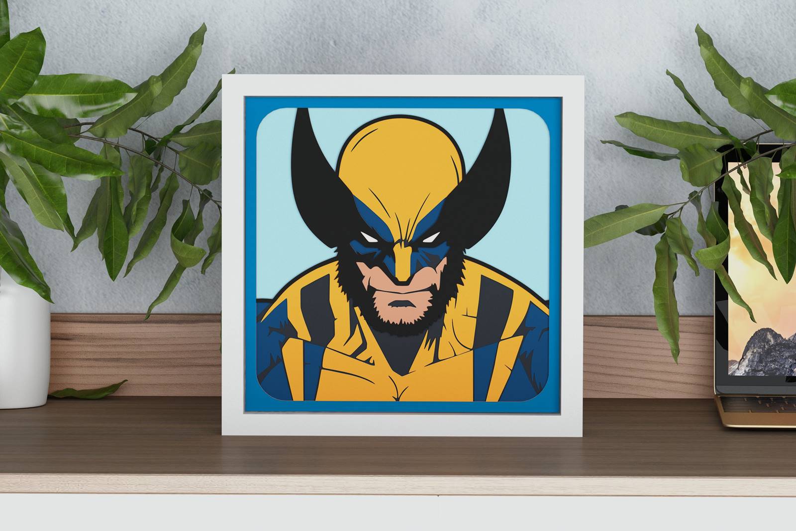 Wolverine Shadow Box. File for cutting