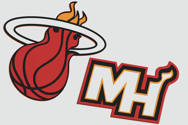 Miami Heat Layered Design for cutting