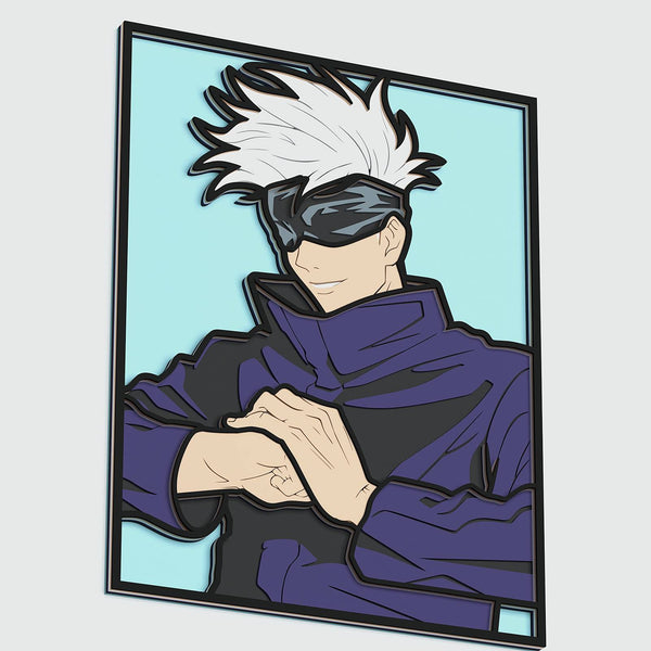 Gojo Satoru (Jujutsu Kaisen) Layered Design for cutting - LaserCraftum