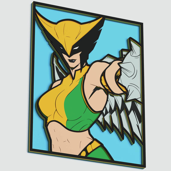 Hawkgirl Layered Design for cutting
