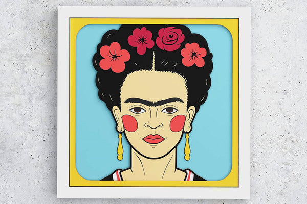 Frida Kahlo Shadow Box. File for cutting