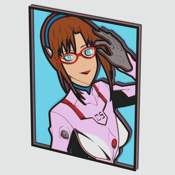 Mari Makinami (Evangelion) Layered Design for cutting