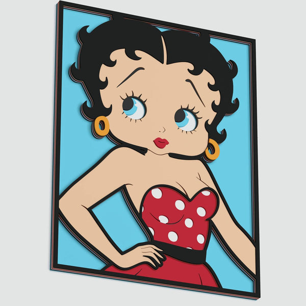 Betty Boop Portrait Layered design for cutting